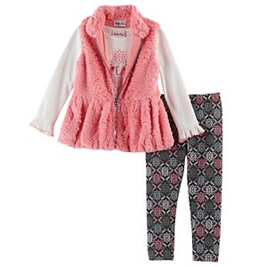 Toddler Girl Little Lass Faux Fur Vest, 