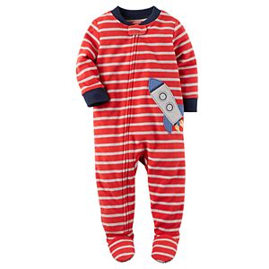 Baby Boy Carter's Print Fleece Footed Pajamas