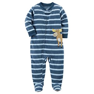 Toddler Boy Carter's Printed Fleece Footed Pajamas