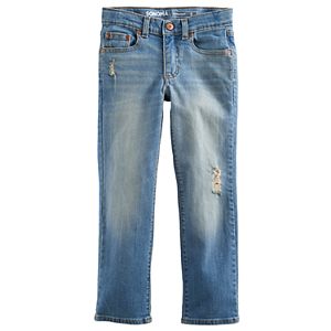 Boys 4-7x SONOMA Goods for Life™ Deconstructed Light Wash Straight Jeans