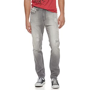 Men's Hollywood Jeans Teddy Distressed Straight-Leg Jeans