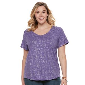 Plus Size SONOMA Goods for Life™ Essential V-Neck Tee