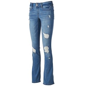 Juniors' Mudd® FLX Stretch Destructed Bootcut Jeans