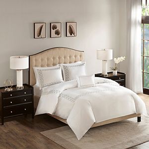 Madison Park Signature Luxury Collection 1000 Thread Count Embroidered 4-piece Duvet Cover Set