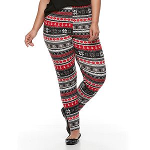 Plus Size French Laundry Winter Printed Legging
