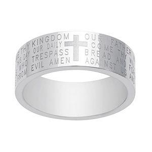 1913 Men's Stainless Steel The Lord's Prayer Ring