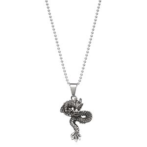 1913 Men's Stainless Steel Dragon Pendant Necklace