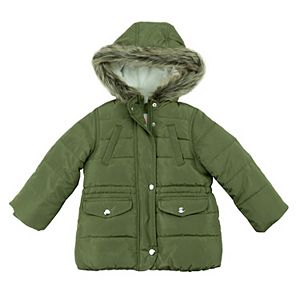 Baby Girl Carter's Heavyweight Faux-Fur Hooded Coat