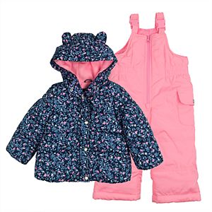 Baby Girl Carter's Heavyweight Jacket & Bib Snow Pants Set