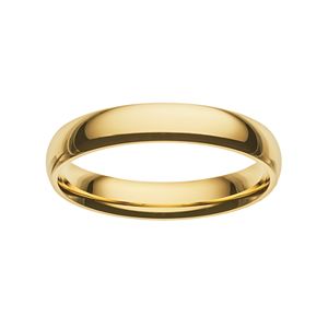 Lovemark 14k Gold-Over-Stainless Steel Men's Wedding Band