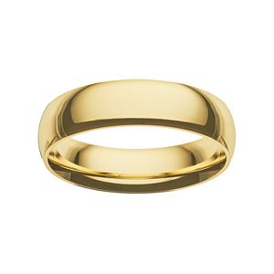 Lovemark 14k Gold-Over-Stainless Steel Men's Wedding Band