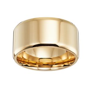 Lovemark 14k Gold-Over-Stainless Steel Men's Wedding Band
