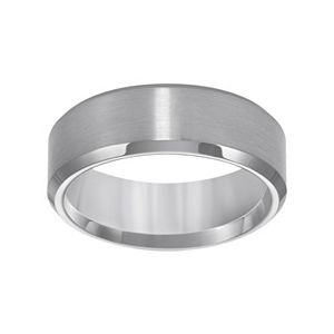 Lovemark Tungsten Beveled Men's Wedding Band