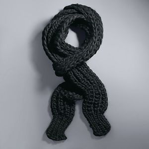 Simply Vera Vera Wang Chunky Ribbed Knit Skinny Scarf