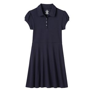 Girls 4-14 Chaps School Uniform Fit & Flare Short-Sleeved Dress