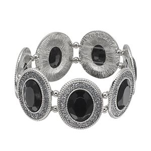Glittery Halo Oval Stretch Bracelet