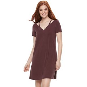 Juniors' Mudd® Cut-Out T-Shirt Dress
