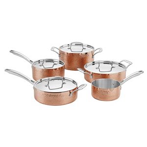 Cuisinart Hammered Collection Copper Tri-Ply Stainless Steel 9-pc. Cookware Set