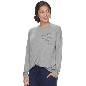 Women's SONOMA Goods for Life™ Pajamas: Drop Shoulder Long Sleeve Tee