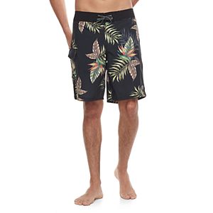 Men's Ocean Current Slim-Fit Leaf Cargo Board Shorts
