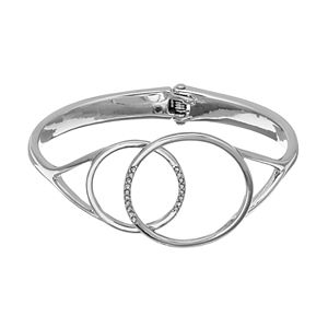 Simply Vera Vera Wang Overlapping Circle Hinged Bangle Bracelet