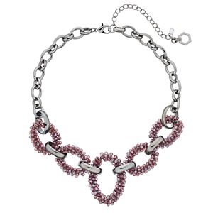 Simply Vera Vera Wang Oval Link Beaded Statement Necklace