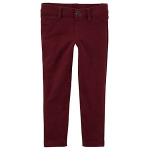 Girls 4-8 Carter's Maroon Knit Jeggings