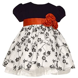 Baby Girl Bonnie Jean Velvet Floral Dress