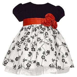 Toddler Girl Bonnie Jean Velvet Floral Dress