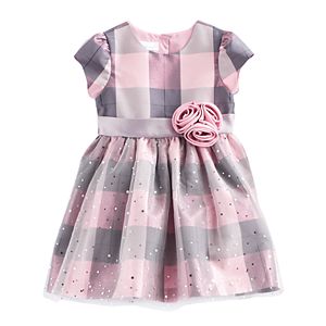 Toddler Girl Bonnie Jean Plaid Sparkle Dress