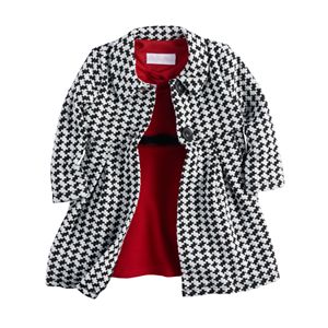 Toddler Girl Bonnie Jean Houndstooth Coat & Dress Set