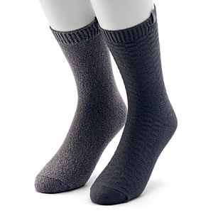 Men's Avalanche 2-pack Waffle-Weave and Textured Casual Crew Socks