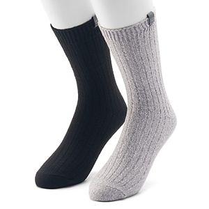 Men's Avalanche 2-pack Marled Solid Casual Crew Socks