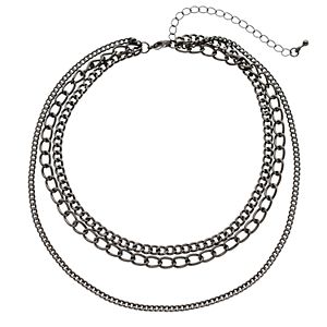 Mudd® Multi Strand Chain Choker Necklace