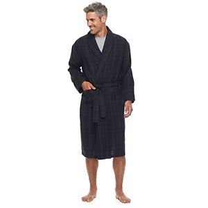 Big & Tall Residence Shawl-Collar Flannel Robe