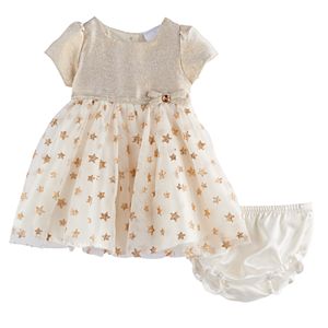 Baby Girl Nannette Gold Star Dress