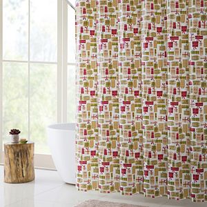 VC New York Merry Gifts Shower Curtain, Bath Rug & Hook Set
