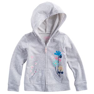 Toddler Girl Jumping Beans® Flower Zipper Hoodie