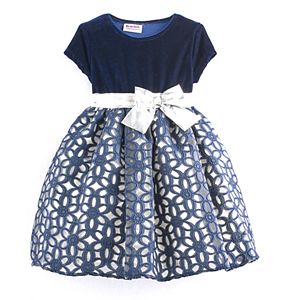 Toddler Girl Blueberi Boulevard Floral Geometric Dress