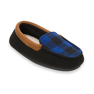 Dearfoams Plaid Boys' Moccasin Slippers