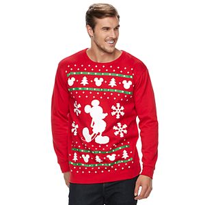 Big & Tall Disney's Mickey Mouse Fleece Holiday Sweatshirt
