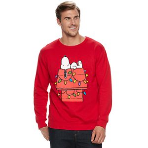Big & Tall Peanuts Snoopy Holiday House Fleece Sweatshirt