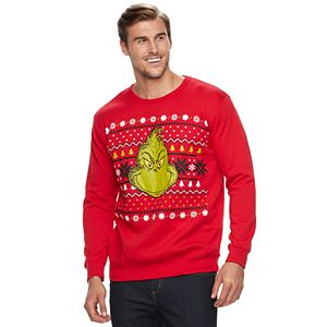 Big & Tall Dr. Seuss Grinch Fleece Holiday Sweatshirt