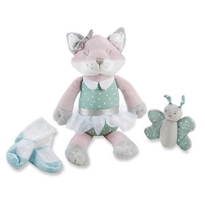 Baby Aspen Fiona the Fox Plush Plus Socks and Rattle Set