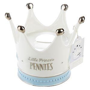 Baby Aspen Little Prince Ceramic Crown Bank