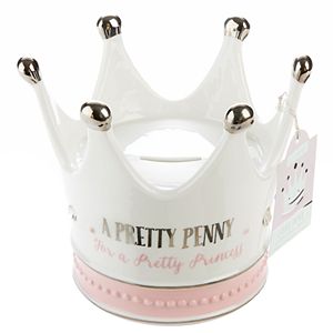 Baby Aspen Little Princess Ceramic Crown Bank