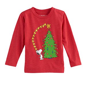 Toddler Boy Jumping Beans® Peanuts Snoopy & Woodstock Christmas Tree Graphic Tee