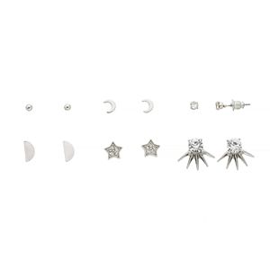 Mudd® Star, Crescent & Semi-Circle Nickel Free Stud Earring Set