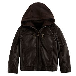 Toddler Boy Urban Republic Quilted Knit Hood Midweight Jacket