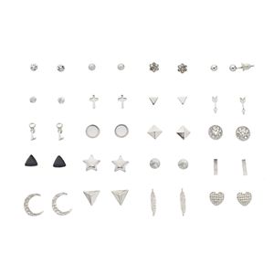 Mudd® Celestial, Cross, Geometric & Heart Nickel Free Stud Earring Set